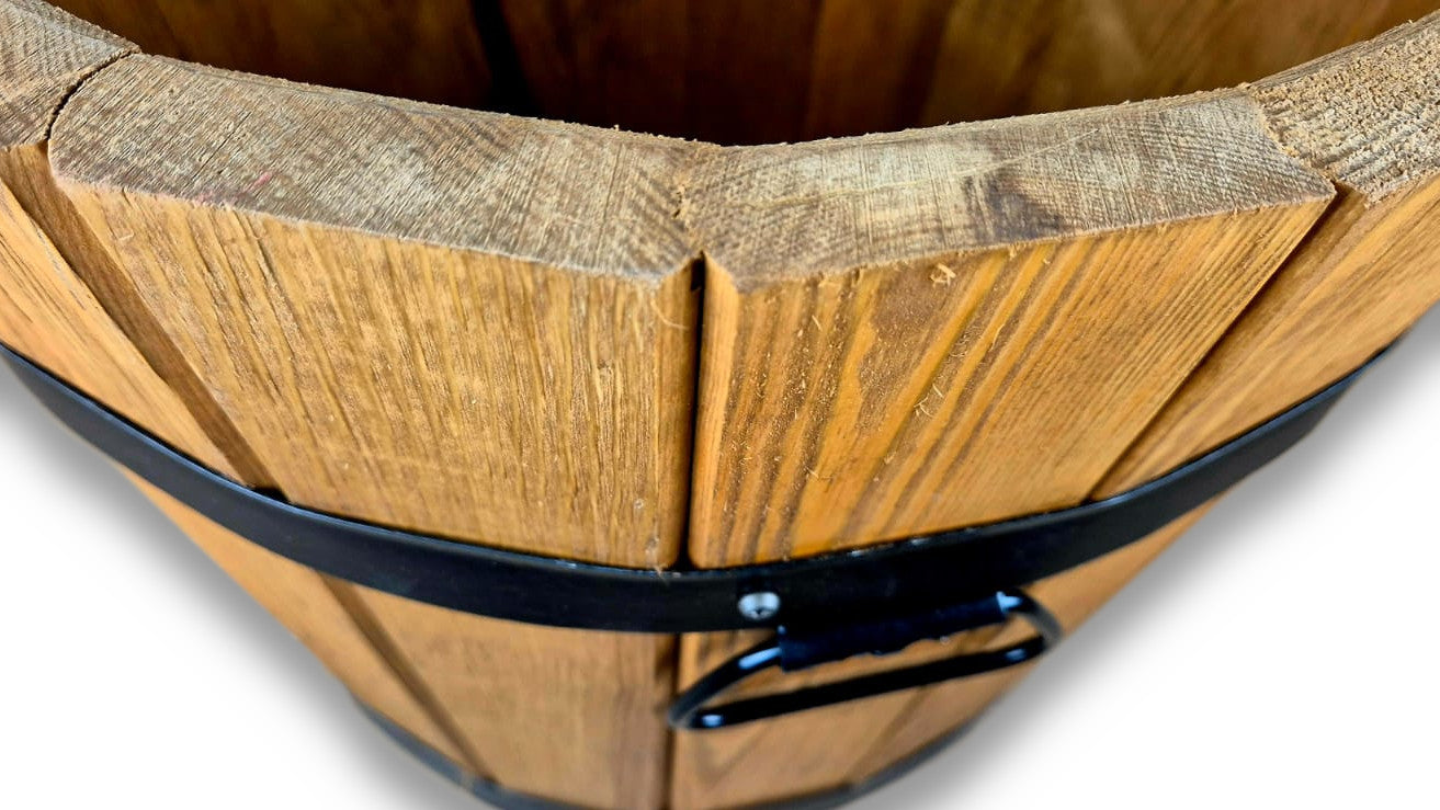 WOODEN GARDEN POT