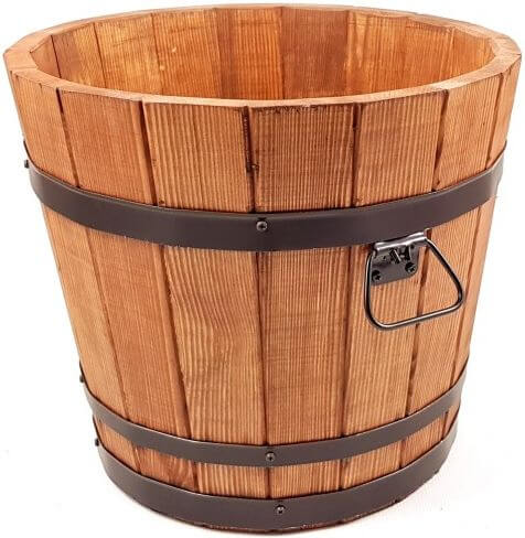 WOODEN GARDEN POT
